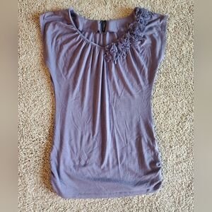 Maurices Purple Flower Shirt